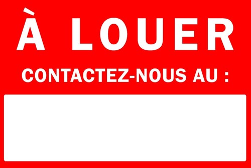 Panneau immobilier louer à - à,