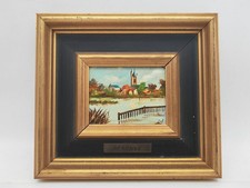 Tableau miniature huile sur