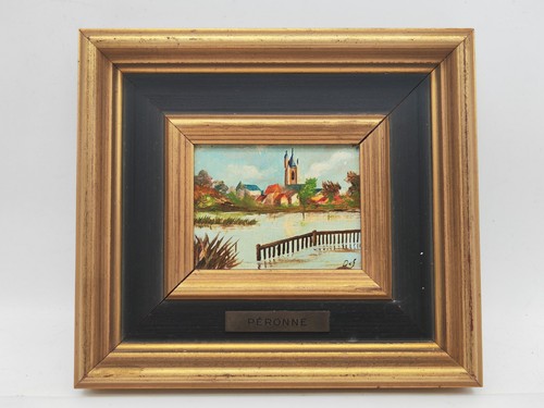 Tableau miniature huile sur