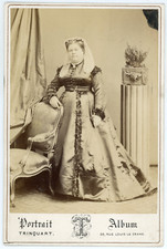 Trinquart, Paris, Lady in Mantilla Vintage Albumen Print Album Print