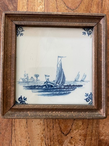 Encadré antique delft - encadré,