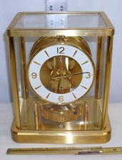 JAEGER LECOULTRE ATMOS PERPETUAL GILDED GOLD TABLE CLOCK TESTED WORKS