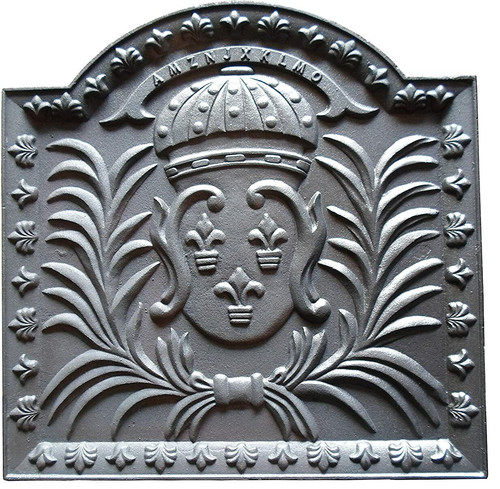 Plaque cheminée fonte - cheminée,