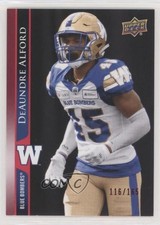 2021 Upper Deck CFL Red /165 DeAundre Alford #122