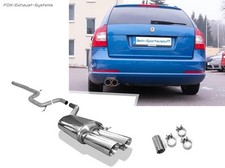 Inox Racing-Système Skoda Octavia Rs 1Z 2x80mm Rond Double Paroi