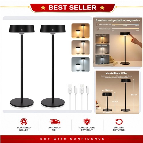 Lampe table led sans fil - de,