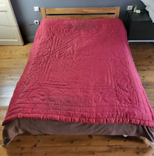 Ancienne couverture piquée main couvre lit ann20 186x206cm Old quilted blanket