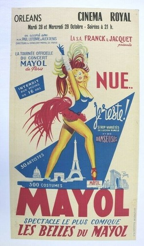 Old concert poster mayol - old,