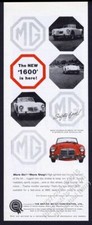 1959 MG MGA 1600 red car & white 4 photo vintage print ad