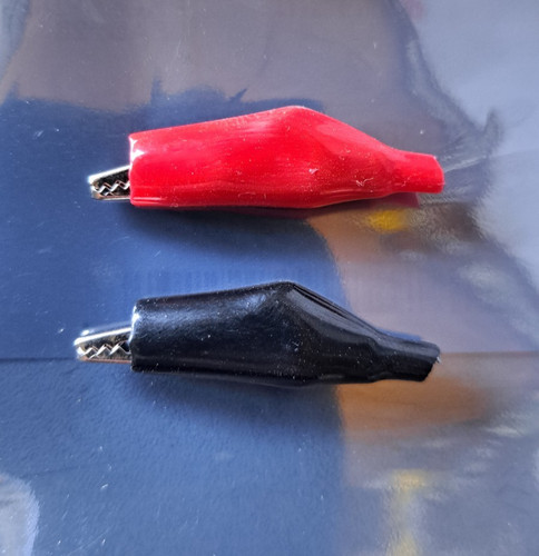 Pinces crocodile rouge - ⚡,