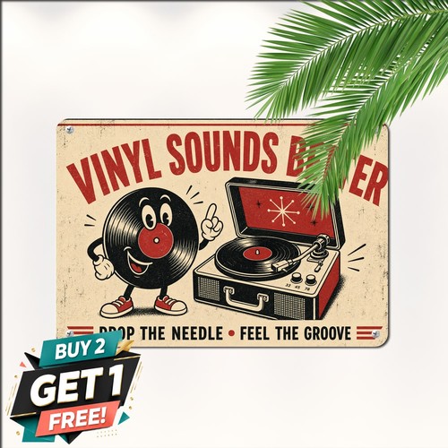 Record store music plaque - record,