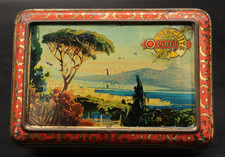 Ancienne Rare Boîte Tôle Biscuits Lithographiée Olibet - Golfe de Naples