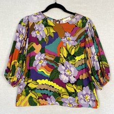 Obus Women's Grandiflora Print Floral Colourful Blouse - Size 0/AU6-8