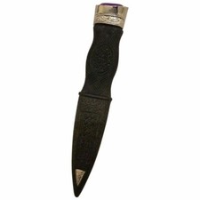 TC Kilt Sécurité Sgian Dubh Antique Mannequin Étain Montage Avec Violet Pierre