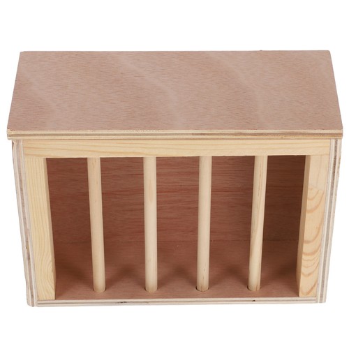 Wooden rabbit hay dispenser - rabbit,