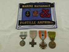 Rare lot insignes Flotille