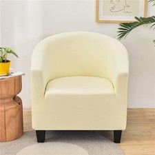 Housse de Fauteuil Plaine Extensible Hôtel Chesterfield 1 Pièce Couverture de...