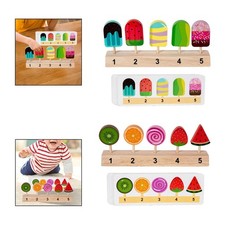 Jouet de crème glacée en bois, accessoires alimentaires de cuisine, jeu de