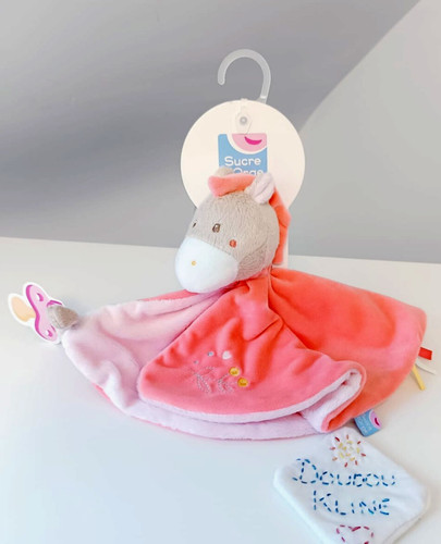 Doudou plat rond - doudou, cheval