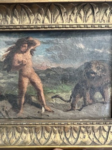 Tableau huile sur carton - sur,