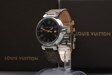 [Box] LOUIS VUITTON Tambour Q1111A Quartz Brown (Monogram) Band Swiss Made Watch