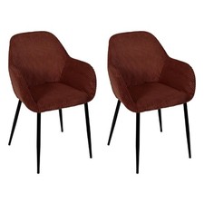 Lot de 2 Fauteuils Côtelé