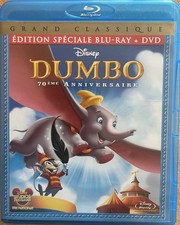 DUMBO 70ème ANNIVERSAIRE   WALT DISNEY  BLU-RAY  + DVD EN TRES BON ETAT