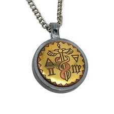 Collier talisman pendentif Hermès mercure laiton cuivre amulette bijoux et...