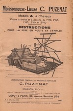 NOTICE INSTRUCTIONS HARVESTER