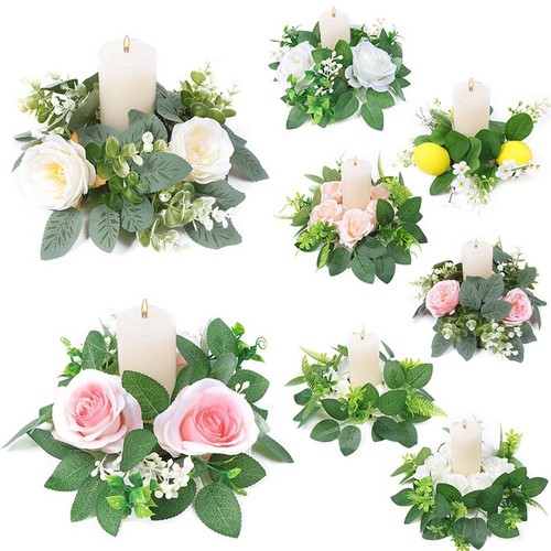 Couronne rose artificielle - couronne, de