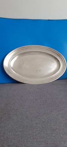 Plateau oval argenté - plateau,