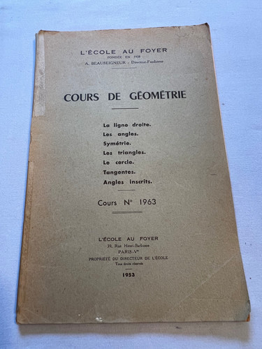 Cours géométrie - de,