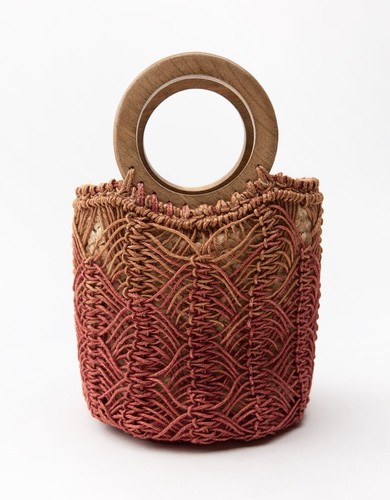 Sac zara manche bois jute - zara,
