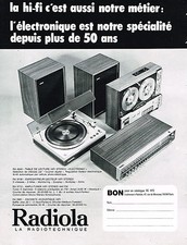 1973 ADVERTISING ADVERTISEMENT 094 RADIOLA HI-FI reading table amp speaker