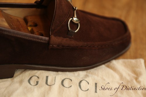 Mocassins gucci marron daim - gucci,