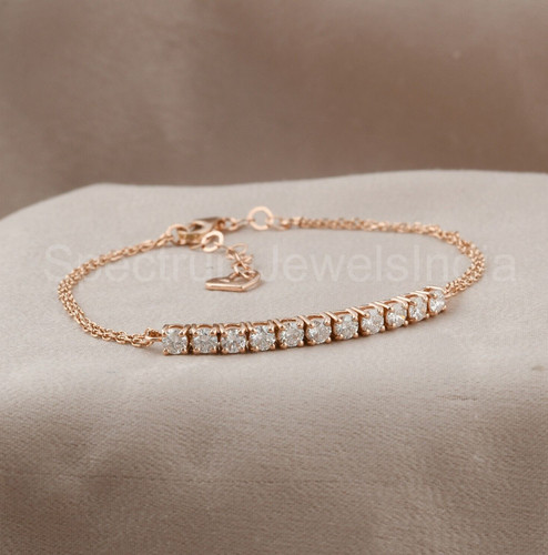 Bracelet chaîne rose - bracelet,