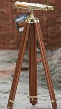 18" Nautical Brass Binocular Telescope 15x With Floor Tripod Stand Marine gift