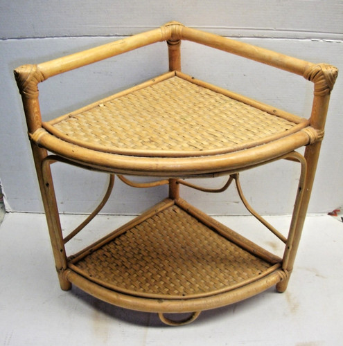 Etagere angle rotin - etagere,
