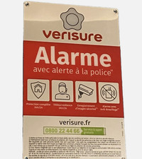 Plaque dissuasive alarme VERISURE 15x24cm Neuve et officielle v2025