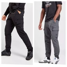 Adidas Trefoil Essentials Woven Cargo Tracksuit Bottoms Joggers Trousers RRP £60
