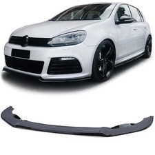 Pour VW GOLF 6 VI 09-12 Avec R20 Pare-Chocs Spoiler Avant Aileron Noir Brillant