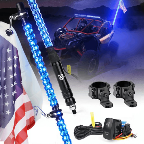 5ft lighted whip chasing blue - whip,