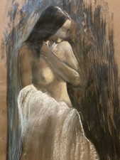 Très Beau Dessin Fusain 1980