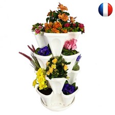 Jardinière / pot à tour verticale, potager urbain à compartiments 