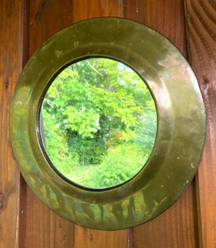 Miroir rond laiton - miroir, en