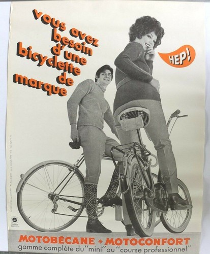 Affiche 1968 garage motobecane - affiche,