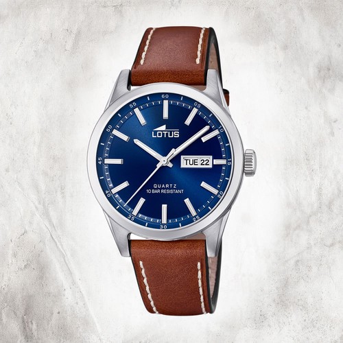 Lotus cuir montre - cuir, hommes