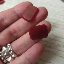 2 Cornalines Agates pour Intaille Bijou 18 mm Héraldique