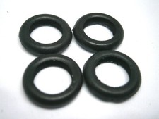 4 smooth 14/8th black tires with slot, for cij small mini