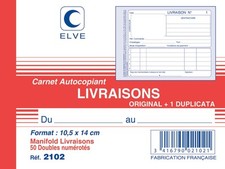 Elve Manifold autocopiant  LIVRAISONS 105 x 140 A6 Horizontal 50 Dupli